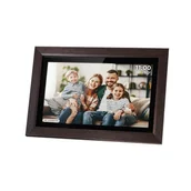 Akcesoria do projektorów - Cyfrowa ramka Kruger&Matz na zdjęcia FRAMEO Wi-Fi 15" drewniana ramka - miniaturka - grafika 1