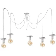 Lampy sufitowe - KET LAMPA wisząca industrialna OPRAWA metalowy PAJĄK zwis biały srebrny KET430 - miniaturka - grafika 1