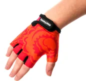 Rękawiczki rowerowe - Meteor Rękawiczki rowerowe czerwono-szare r. S 24183 - miniaturka - grafika 1