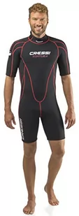 Cressi Men's Tortuga Man Shorty Wetsuit Mokry skafander z neoprenu Premium o grubości 2.5mm ,Czarny/Czerwony ,XL ,UV457005 - Pianki do pływania - miniaturka - grafika 1