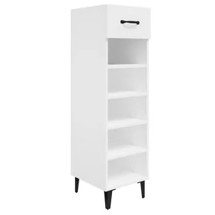 Lumarko Szafka na buty, biała, 30x35x105 cm, materiał drewnopochodny - Szafki na buty - miniaturka - grafika 3