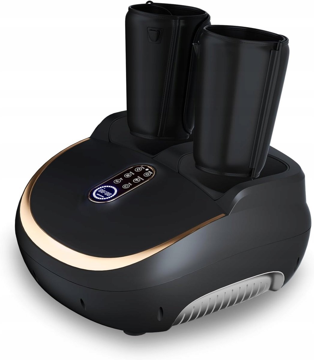MASAŻER STÓP + NÓG WIELOFUNKCYJNY 5 TRYBÓW MASAŻ SHIATSU EKRAN LCD PILOT