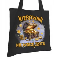 Torby i wózki na zakupy - Torba Bawełniana dla Kierownika Czarna Na Prezent Ekologiczna Trwały Nadruk - miniaturka - grafika 1