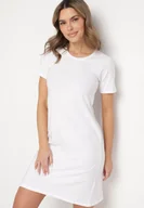 Sukienki - Biała Bawełniana Sukienka o Kroju Typu T-shirt Nilisea - miniaturka - grafika 1