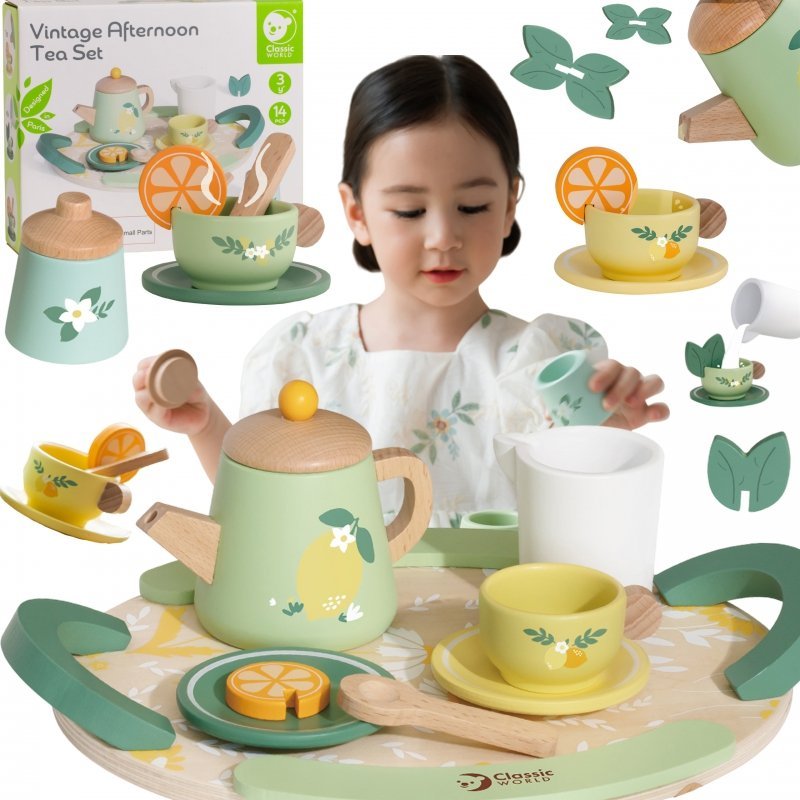 Elegancki Zestaw do Herbaty w Stylu Klasycznym