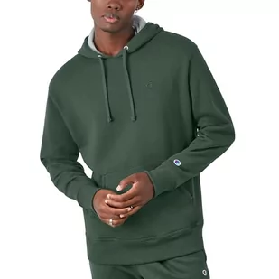 Champion Męska bluza z kapturem Powerblend dla mężczyzn, bluza z kapturem, kultowe logo C (Reg. lub Big & Tall), Ciemnozielone logo C, L - Bluzy męskie - miniaturka - grafika 1