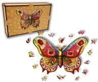 Puzzle - Puzzle Drewniane dla dzieci i dorosłych Motyl 3 w pudełku drewnianym - miniaturka - grafika 1