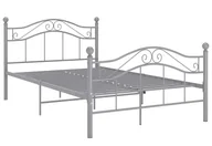 Łóżka - Szare metalowe łóżko w stylu loftowem 120x200 cm K6-M72 - miniaturka - grafika 1