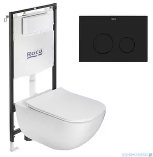 Vitalle PALO Zestaw podtynkowy stelaż ACTIVE ONE, miska PALO, deska  wolnoopadająca slim, przycisk czarny mat PALO AC2  A89310473106 - Stelaże i zestawy podtynkowe do WC - miniaturka - grafika 1