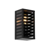 Lampy ogrodowe - QAZQA Nowoczesny kinkiet zewnętrzny czarny z przydymionym szkłem 26 cm IP44 - Reims - miniaturka - grafika 1