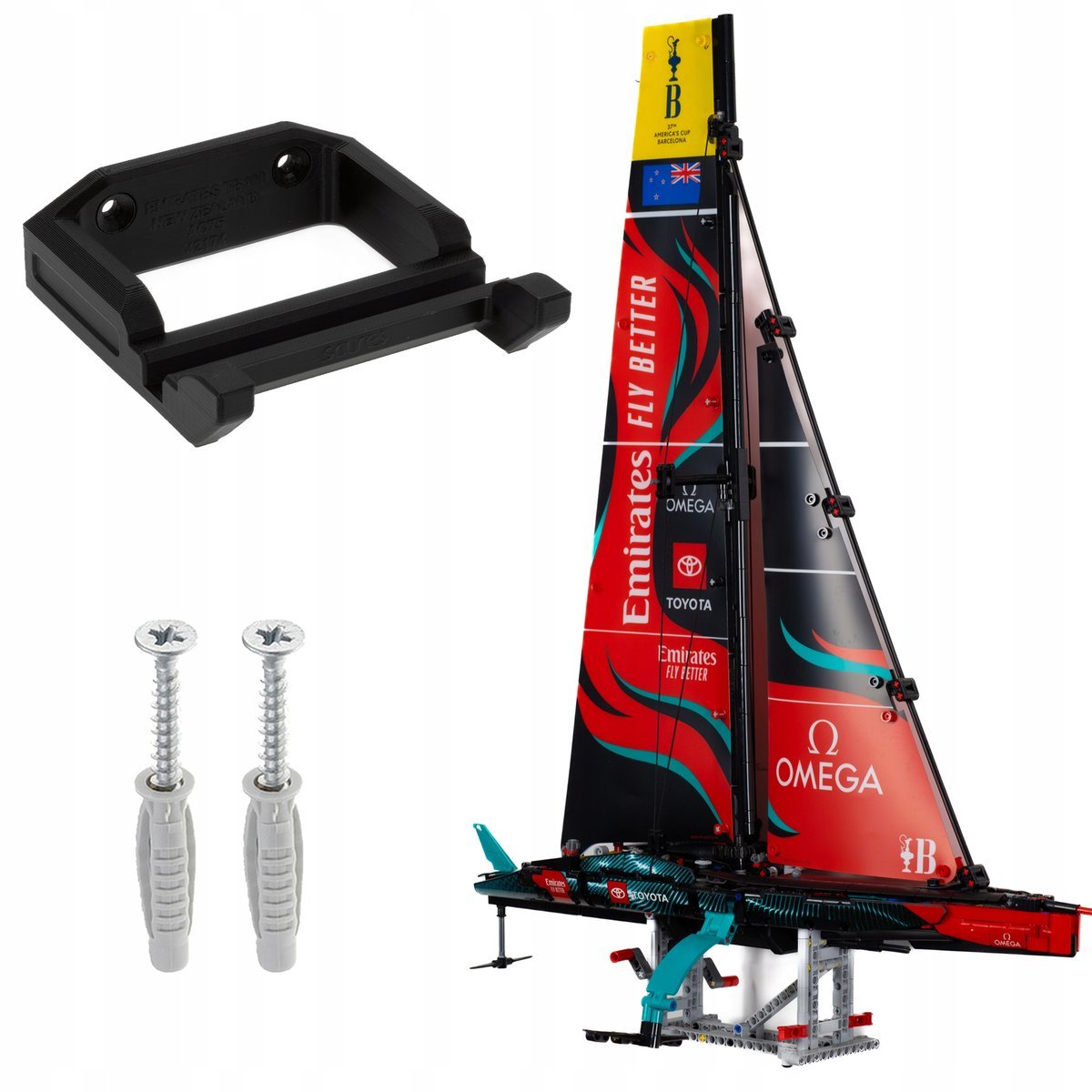 Jacht Emirates Team New Zealand AC75 - 42174 Uchwyt ścienny na LEGO