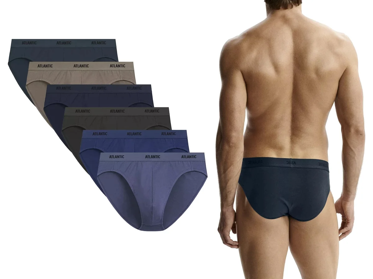 ATLANTIC Slipy męskie sportowe bawełniane 6SMP-004 6-PACK M