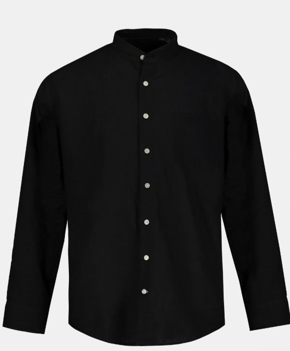 Jp 1880 Koszula Męska Z Długim Rękawem Czarna Gładka 41/42 Jhg