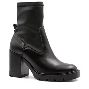 Czarne eleganckie botki CB3045/300 - Neścior - Botki damskie - miniaturka - grafika 1