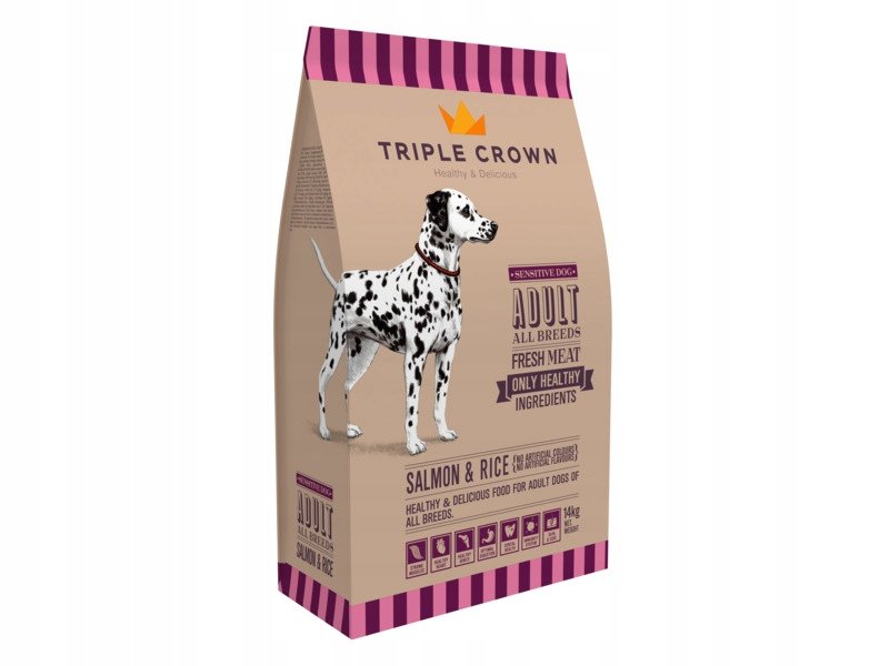 Karma dla psa TRIPLE CROWN Sensitive Dog Łosoś z ryżem 14 kg