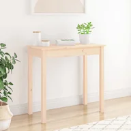 Konsole i sekretarzyki - Lumarko Stolik konsolowy, 80x40x75 cm, lite drewno sosnowe - miniaturka - grafika 1