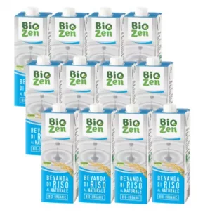 Biozen Napój ryżowy naturalny bezglutenowy Zestaw 12 x 1000 ml Bio - Soki i napoje niegazowane - miniaturka - grafika 1