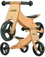 Rowerki biegowe - ROWEREK BIEGOWY 2w1 DREWNIANY NATUR pierwszy rower dla małych dzieci - miniaturka - grafika 1
