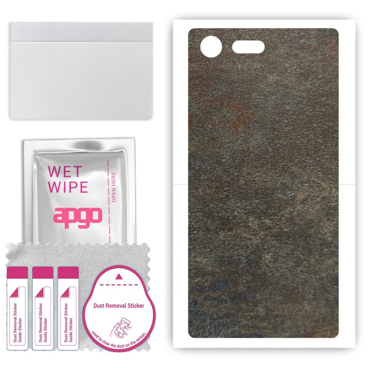 Folia naklejka skórka strukturalna na TYŁ do Sony Xperia X Compact - Kamień Księżycowy - apgo SKINS