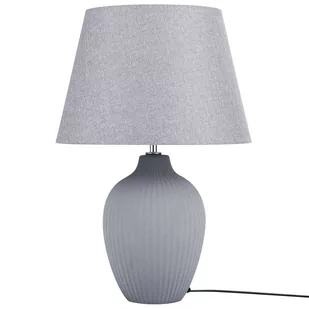 Shumee Lampa stołowa Shumee Lampka nocna ceramiczna szara FERGUS 78578 - Lampy stojące - miniaturka - grafika 1