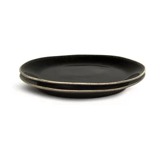 Sagaform zestaw talerzy 2 szt. szare ceramika śred 22 cm SF-5018064 - Talerze - miniaturka - grafika 1