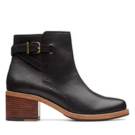 Botki damskie - Clarks damskie sztyblety Clarkdale Jax, czarny - Schwarz Black Leather - 41 EU - miniaturka - grafika 1