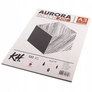 Blok do szkicu AURORA Sketch Matt 120g/m2 A3 klej - Podobrazia, bloki, papiery - miniaturka - grafika 1