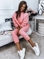 Dresy damskie - Komplet damski dresowy ARIELLA PREMIUM różowy Dstreet AY0733-L - miniaturka - grafika 1