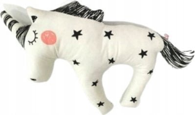 Poduszka jednorożec czarno-biały unicorn pluszak maskotka