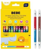 Szkolne artykuły papiernicze - Mazaki dwustronne 1224 kol Bebe Kids - miniaturka - grafika 1