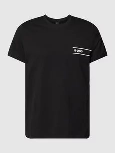 T-shirt z detalem z logo - Piżamy męskie - miniaturka - grafika 1