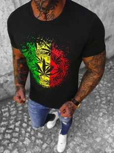 T-shirt męski czarny OZONEE O/T138/3 - Ozonee - Koszulki męskie - miniaturka - grafika 1