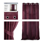 Zasłony - CURT/AH/VELVET/EYELETS/BURGUNDY/140X270/1PC - miniaturka - grafika 1
