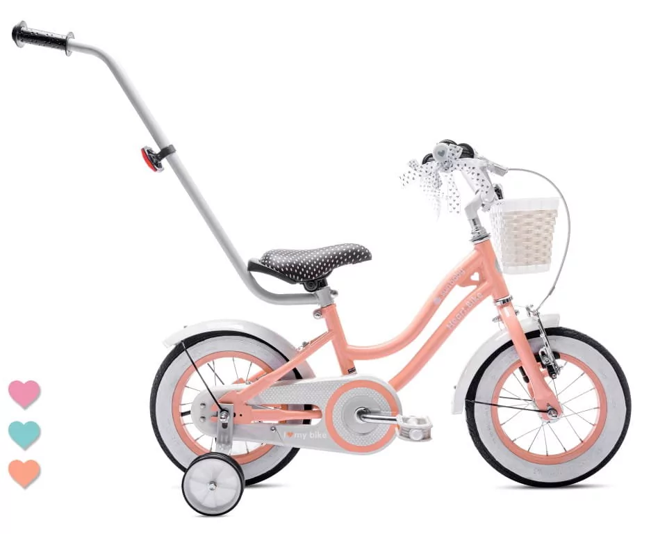 Baby Sun Heart Bike 12 cali dla dziewczynki Morelowy 2022