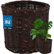 Donice - OSŁONKA WIKLINOWA NATURALNA DONICZKA PLECIONA Fi33 KOSZYK NA KWIATY ROŚLINY - miniaturka - grafika 1