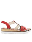 Sandały damskie - Rieker Sandały 679L4-33 Kolorowy - miniaturka - grafika 1