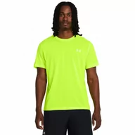 Koszulki sportowe męskie - Męska koszulka do biegania Under Armour UA Steaker Tee - zielona - UNDER ARMOUR - miniaturka - grafika 1
