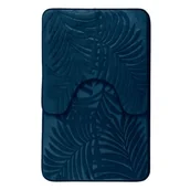 Dywaniki łazienkowe - Komplet dywaników łazienkowych FLORYDA 2 sztuki granatowy - miniaturka - grafika 1