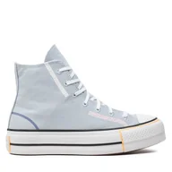 Trampki damskie - Trampki Converse Chuck Taylor All Star Lift Platform Color Pop Hi A07596C Niebieski - miniaturka - grafika 1