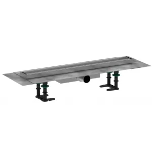 HANSGROHE 56163000 RainDrain Compact Komplet odpływowy prysznicowy 600 do montażu płytkiego do wyłożenia płytkami - Odpływy liniowe - miniaturka - grafika 1