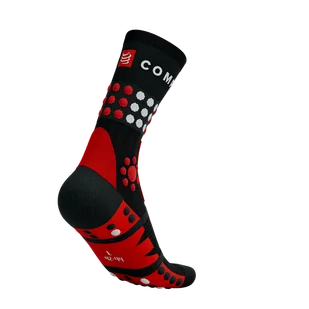 COMPRESSPORT skarpetki trekkingowe TREKKING SOCKS black/core red/white - Skarpetki sportowe męskie - miniaturka - grafika 7