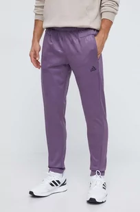 adidas spodnie dresowe kolor fioletowy wzorzyste - Spodnie męskie - miniaturka - grafika 1
