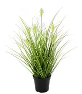 Sztuczne kwiaty - Sztuczna trawa lisi ogon w doniczce, sztuczna roślina, trawa ozdobna, zielona trawa dekoracyjna, kępki trawy, trawa ozdobna, trawa pasjansowa, dekoracja z włosia, proso ze słodkiej trawy Setaria - miniaturka - grafika 1