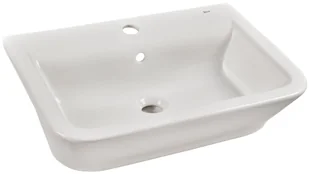 Roca Umywalka ceramiczna półblatowa Domus 56 x 40 - Umywalki - miniaturka - grafika 1