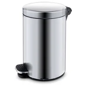 Kosze na śmieci - ALDA Kosz na pedał 12l, nierdzewny matowy 384073 - miniaturka - grafika 1