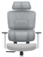 Fotele i krzesła biurowe - Fotel biurowy ergonomiczny obrotowy Hell's Chair HC- 1051 Szary-Biały TKANINA - miniaturka - grafika 1