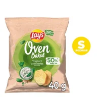 Chipsy - Lay's Oven Baked Pieczone formowane chipsy ziemniaczane o smaku jogurtu z ziołami 40 g - miniaturka - grafika 1