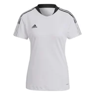 Koszulki i topy damskie - Koszulka damska adidas Tiro 21 Training Jersey biała GM7580-XS - miniaturka - grafika 1