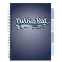 Pukka Project Book Navy B5 kratka 100 kartek 3 szt. - Zeszyty szkolne - miniaturka - grafika 1