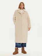 Płaszcze damskie - Guess Futro New Alina W3BL86 WF2C2 Beżowy Regular Fit - miniaturka - grafika 1